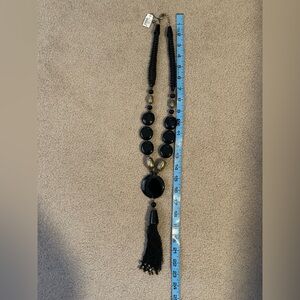 Black and Gold Beaded Necklace